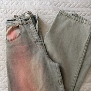 CHANEL Pastel Washed Jeans in Pink and Light Blue